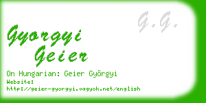 gyorgyi geier business card