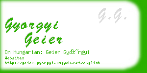 gyorgyi geier business card